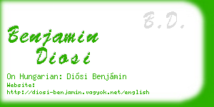 benjamin diosi business card